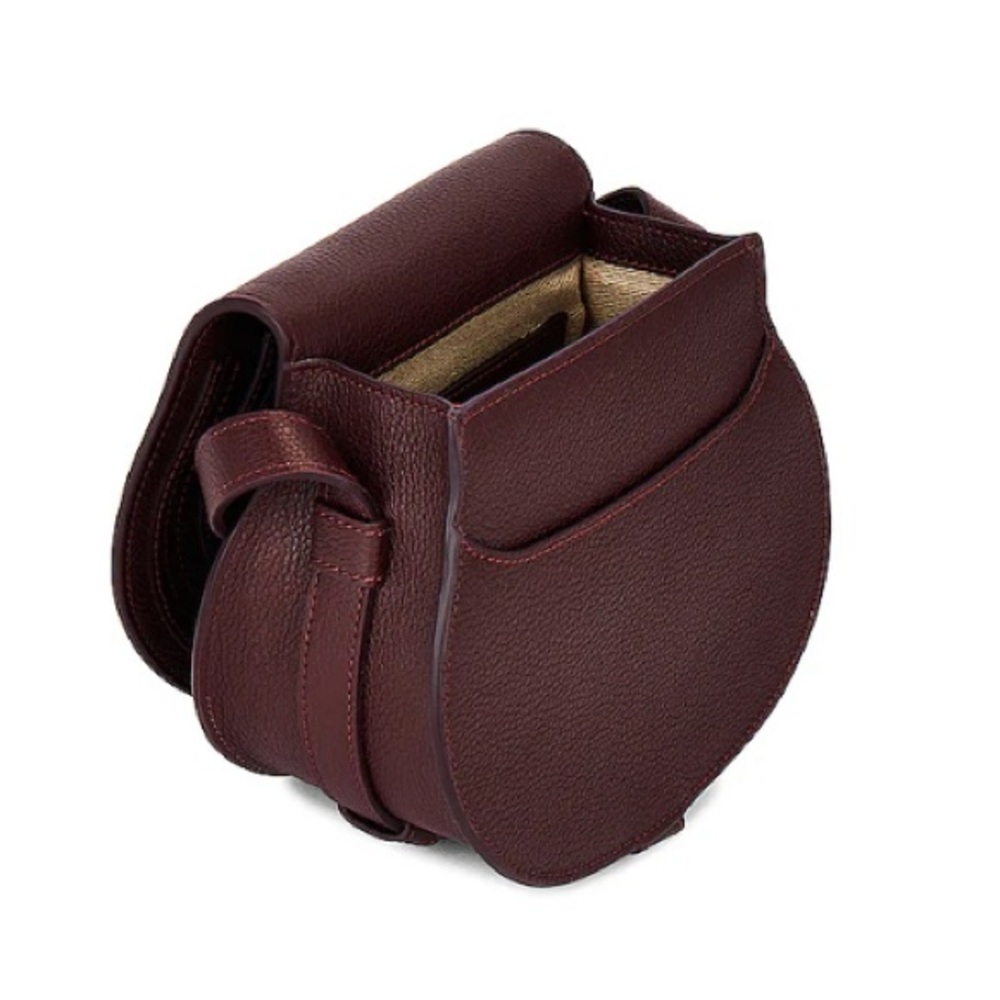 Chloe Small Marcie Saddle Bag Deep Violine EUC Retail $1350 - Picture 10 of 14